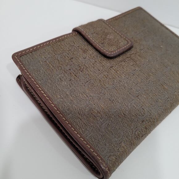 GUCCI Vintage GG Wallet Medium Bifold Brown Coin Bill Purse Kisslock Leather - Picture 15 of 15